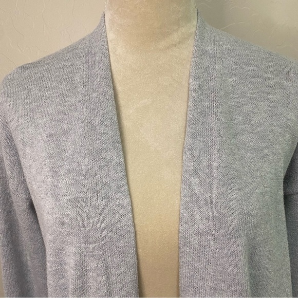 Banana Republic Gray Soft Knit Open Front Lagenlook Cardigan Sweater Size S - Picture 2 of 8